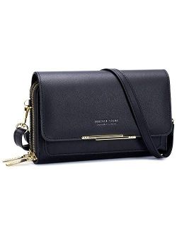 Roulens Small Crossbody Bag for Women,Shoulder Handbags Clutch Cellphone Wallet Purse with Credit Card Slots