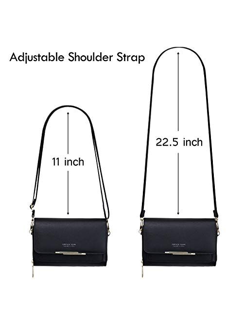 Roulens Small Crossbody Bag for Women,Shoulder Handbags Clutch Cellphone Wallet Purse with Credit Card Slots