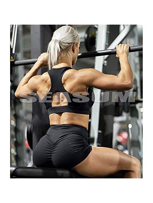 SEASUM Women Sports Short Booty Sexy Lingerie Gym Running Lounge Workout Yoga Spandex Short Hot Costume Outfit