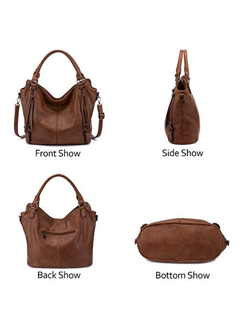 Tote Bag for Women PU Leather Shoulder Bags Fashion Hobo Bags Large Purse and Handbags with Adjustable Shoulder Strap