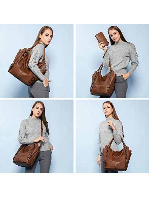 Tote Bag for Women PU Leather Shoulder Bags Fashion Hobo Bags Large Purse and Handbags with Adjustable Shoulder Strap