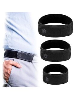 BeltBro Titan No Buckle Free Belt Elastic For Men 3 Pack (S, M, L) Fits 1.5 Inch Belt Loops, Comfortable and Easy To Use