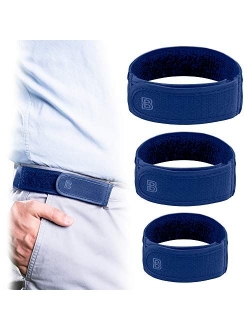 BeltBro Titan No Buckle Free Belt Elastic For Men 3 Pack (S, M, L) Fits 1.5 Inch Belt Loops, Comfortable and Easy To Use