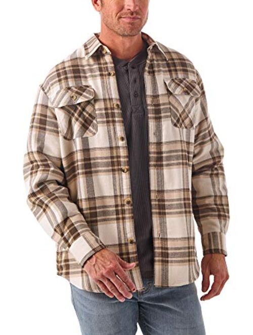 Wrangler Authentics Long Sleeve Sherpa Lined Flannel Jacket Shirt