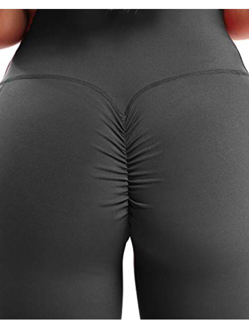 FITTOO Womens Butt Lift Ruched Yoga Pants Sport Pants Workout Leggings Sexy High Waist Trousers Tight Side Pocket