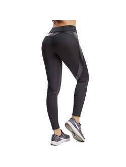 STARBILD Women's Heart Shape Patchwork Yoga Pants Ankle-Length Workout Leggings Sport Fitness Gym Tights