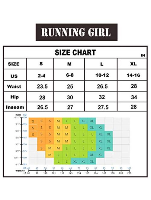 RUNNING GIRL Contrast High Waist Leggings for Women,Butt Lifting Tummy Control Compression Workout Yoga Pants