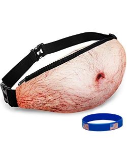 White Elephant Funny Gifts,Funny Bag Gag Gift Dad Bod Fanny Belly Waist Pack Gifts For Men Christmas