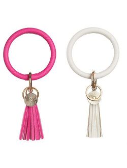 1-2-4PCS Keychain Bracelet for Women Key Rings Bracelet Keyrings Accessories