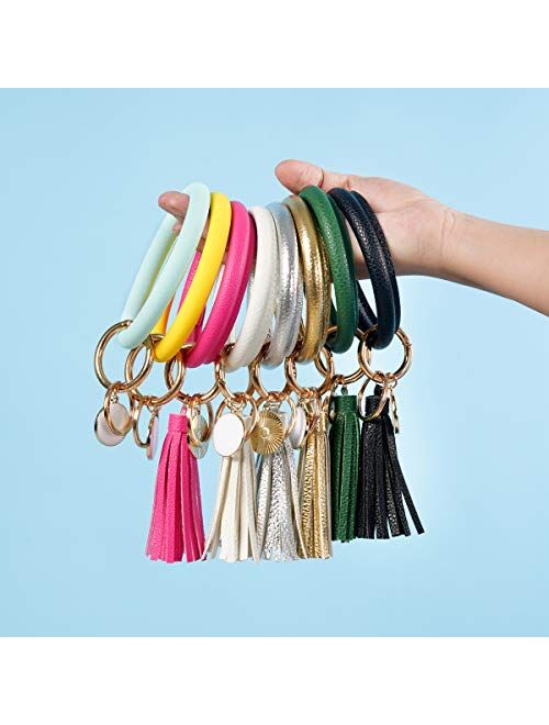 1-2-4PCS Keychain Bracelet for Women Key Rings Bracelet Keyrings Accessories