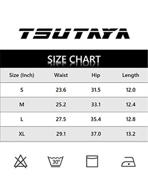 TSUTAYA Butt Lifting Yoga Shorts for Women High Waist Tummy Control Hot Pants Textured Ruched Sports Gym Running Beach Shorts
