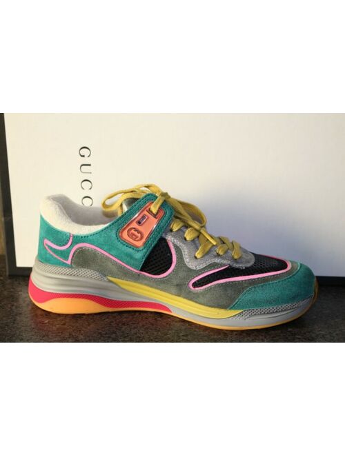 NIB GUCCI Suede Cross Training Colorful Sneakers Athletic Shoes