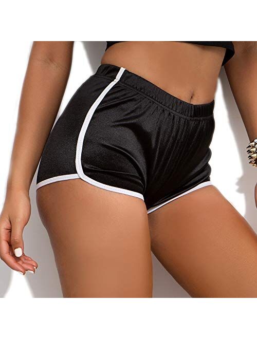 Tulucky Women's Sexy Booty Dolphin Shorts Sports Gym Workout Night Club Hot Pants