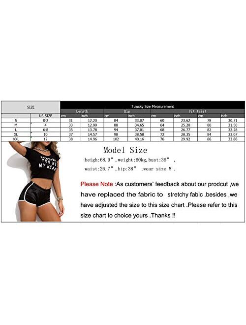 Tulucky Women's Sexy Booty Dolphin Shorts Sports Gym Workout Night Club Hot Pants