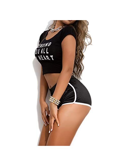 Tulucky Women's Sexy Booty Dolphin Shorts Sports Gym Workout Night Club Hot Pants