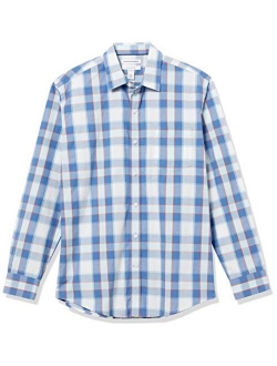 Men's Long-Sleeve Regular-fit Cotton Casual Poplin Shirt