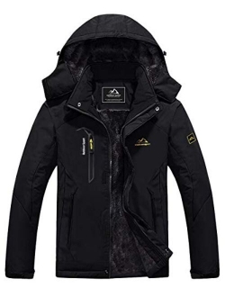 Men's Winter Coats Waterproof Ski Snow Jacket Warm Fleece Jacket Parka Raincoats With Multi-Pockets
