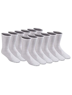 Men's All Purpose Cushion Crew Socks (6/12 Packs)