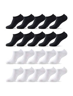 M Monfoot 10/20 Pairs Cotton Thin(Slim) Breathable & Thick Cushioned Ankle Socks for Men and Women