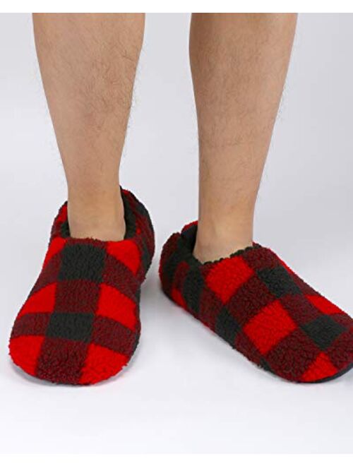 Panda Bros Fluffy Slipper Socks with Non Slip House Lined Socks Boat Super Cozy Hospital Slippers