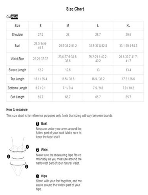 SOLY HUX Women's Sleepwear 4pcs Floral Lace Trim Satin Cami Pajama Set with Robe