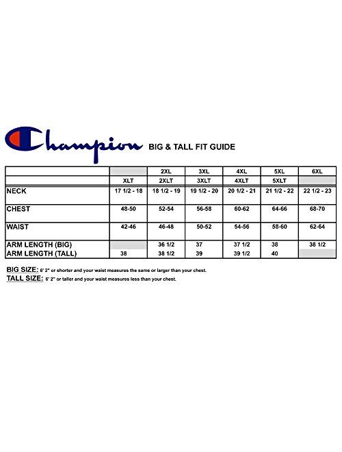 Champion Mens Big and Tall Long Sleeve Pullover Jersey Lightweight Hoodie