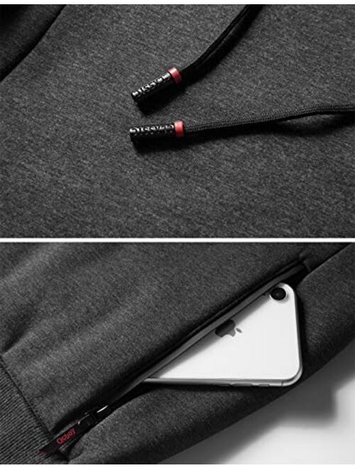 Gihuo Men's Winter Sherpa Lined Hoodie Zip Up Sweatshirt Warm Jacket