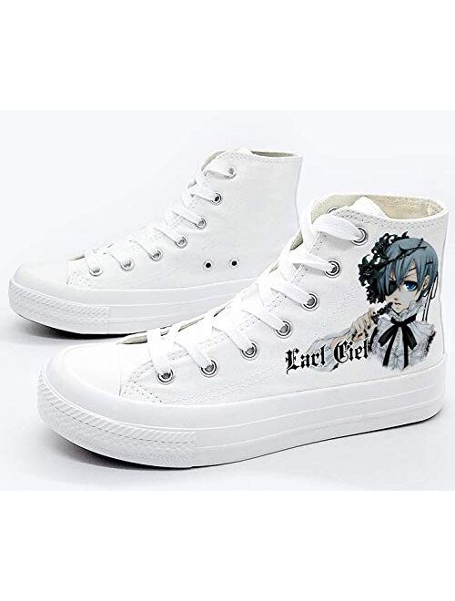 Seraph Of The End Anime Canvas Shoes Cosplay Shoes Sneakers Black/White 