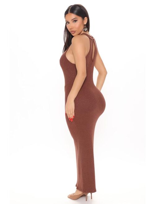 Any Day Any Time Midi Dress - Brown