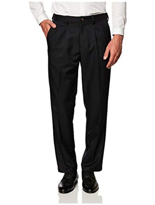 Amazon Essentials Men's Expandable Waist Pleated Work Dress Pants