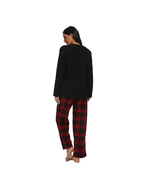 U2SKIIN Matching Pajamas Set for couples, Women and Mens Plaid Pajamas Soft Warm