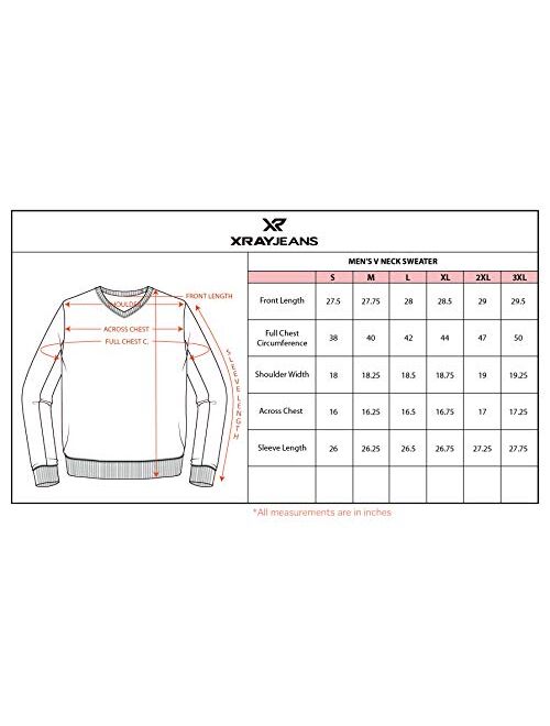 XRAY V-Neck Sweater for Men Soft Slim Fit Middleweight Pullover