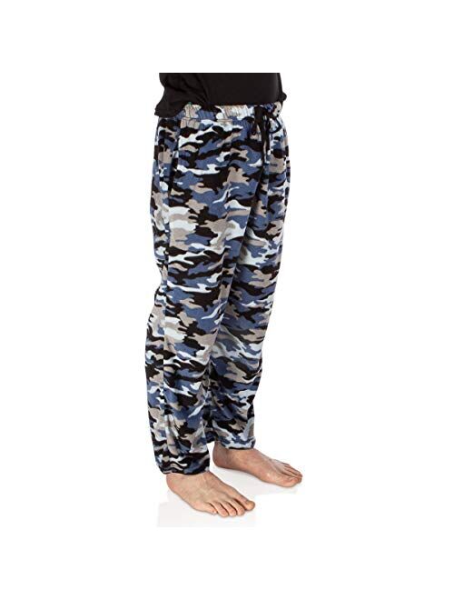 DG Hill Plaid Pajama Pants for Men, Fleece Lounge Pants Men with Pockets and Drawstring