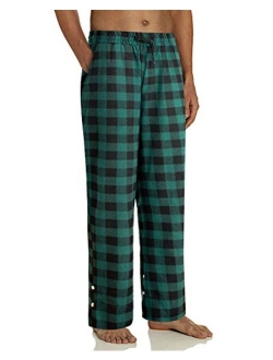 Alimens & Gentle Men's Heavyweight Flannel Plaid Pajama Pants 100% Cotton Sleep Lounge Pant