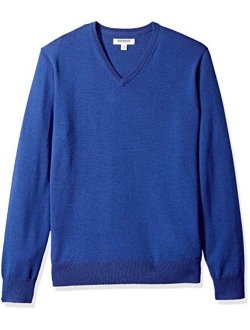 Amazon Brand - Goodthreads Men's Lightweight Merino Wool V-Neck Sweater