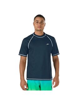 Men's UV Swim Shirt Short Sleeve Loose Fit Easy Tee