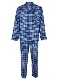 Men's 100% Cotton Flannel Plaid Pajama Top and Pant Set
