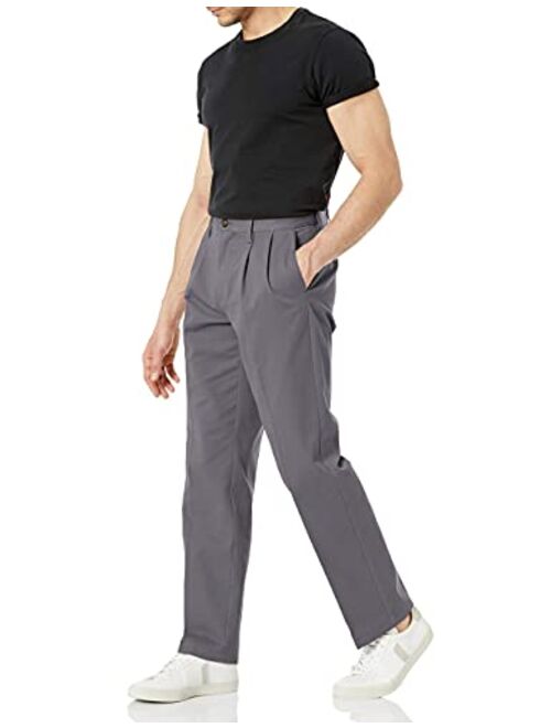 Amazon Essentials Classic-fit Wrinkle-Resistant Pleated Chino Pant