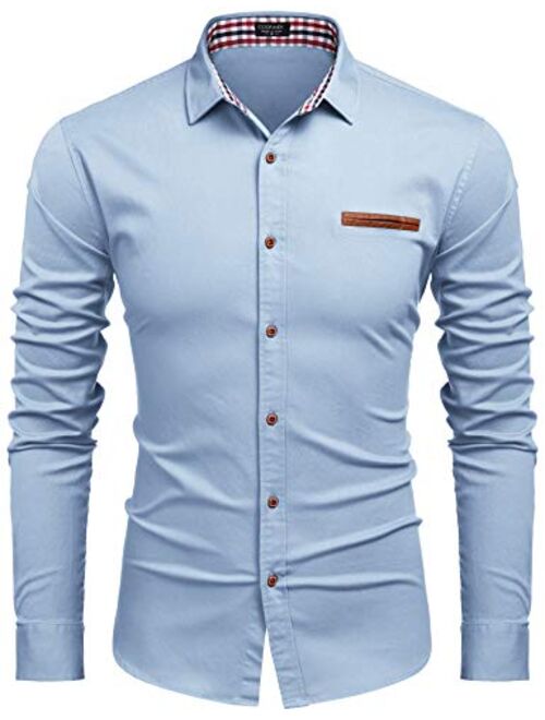 COOFANDY Men’s Paisley Business Dress Shirt Long Sleeve Casual Button Down Shirt 