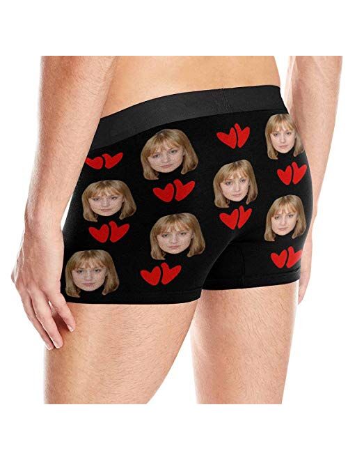 Custom Girlfriend Face I Licked It Men's Boxer Briefs Birthday Day Gifts Love Underwear Shorts Underpants with Photo