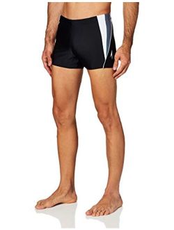 Men's Swimsuit Square Leg Splice Swim Shorts