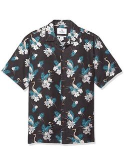 Men's Relaxed-fit 100% Silk Tropical Hawaiian Shirt