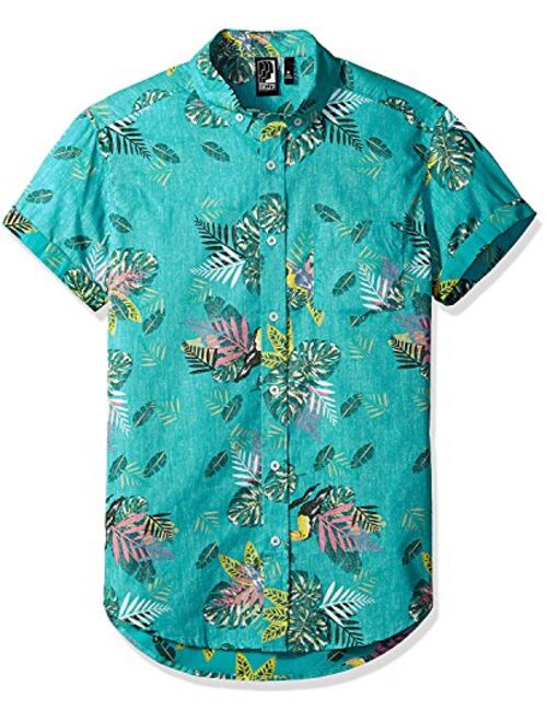 Brooklyn Athletics Men's Hawaiian Aloha Vintage Casual Button Down Shirt