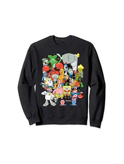 Spongebob Character Pile Up Sweatshirt