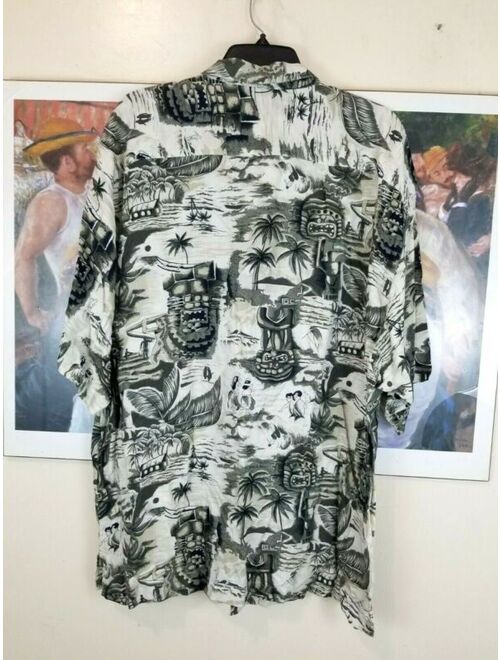 Hawaiian Shirt Original Island Sport 100% Rayon Men's Short Sleeve Print XL NWOT