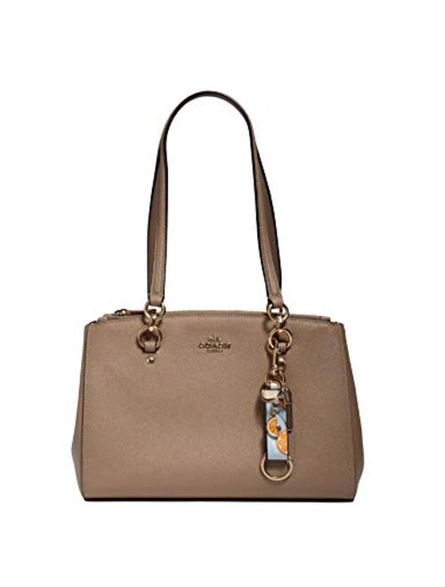 Coach Women`s Trigger Snap Bag Charm With Orange Print