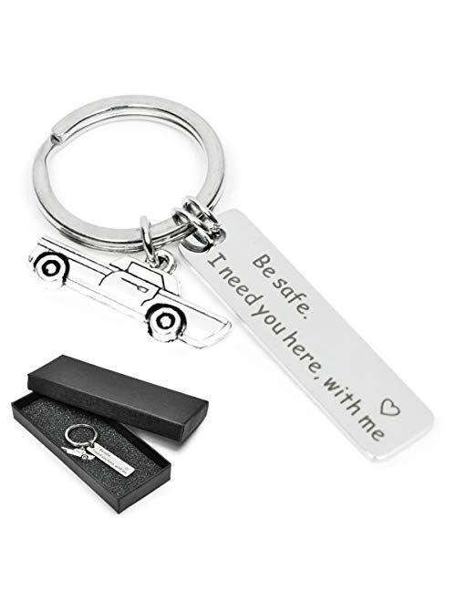 Drive Safe Keychain I Need You Here With Me Gifts for Husband Dad Boyfriend Gifts Valentines Day Father's day BirthdayGift
