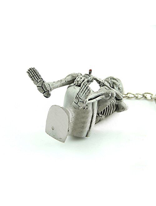Cool Motorcycle Skull Rubber Keychain Keyring Key Chain Men's Gift
