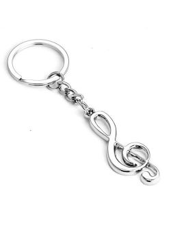 Fashion Cool Musical Note Key Ring Keyfob Keyring Music Symbol Keychain Gift New