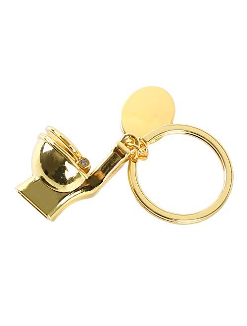 NIKOLay Funny Toilet Keychain Creative Closestool Keyfob Key Ring Custom Joke Gifts